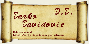 Darko Davidović vizit kartica